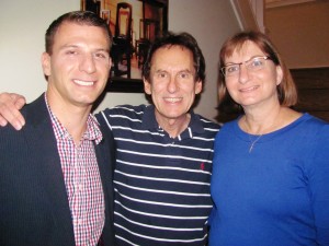Blog author Stan Kimer (in the center) with Tyler Clementi Foundation Executive Director Sean Kosofsky and Tyler's mother and foundation co-founder Jane Clementi