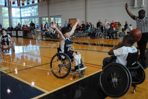 A basketball game being played in Wake County, NC